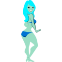 download Bikini Girl clipart image with 135 hue color