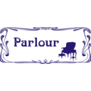 download Parlour Door Sign clipart image with 45 hue color