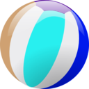 download Beach Ball clipart image with 180 hue color