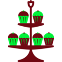 download Jubilee Cake Stand Blue clipart image with 135 hue color
