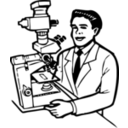download Scientist clipart image with 270 hue color