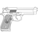download 9mm Pistol clipart image with 135 hue color