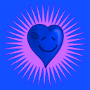 download Happy Kissed Heart clipart image with 225 hue color