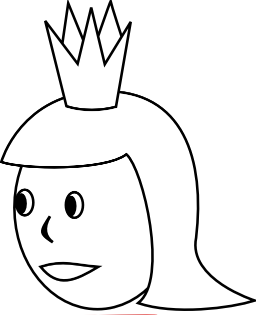 Queens Head Line Art