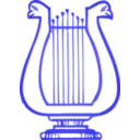 download Golden Lyre clipart image with 180 hue color