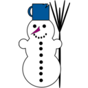 download Snowman2 clipart image with 315 hue color