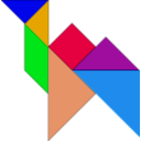 download Tangram clipart image with 180 hue color