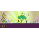 download A Love Note In Music In Nature clipart image with 45 hue color
