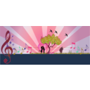 download A Love Note In Music In Nature clipart image with 315 hue color