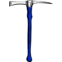 download Pickaxe clipart image with 180 hue color