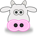 download Tango Style Cow Head clipart image with 315 hue color