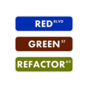 download Red Green Refactor Street Sign clipart image with 225 hue color