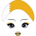 download Pretty Bahrani Girl Smiley Emoticon clipart image with 45 hue color