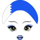 download Pretty Bahrani Girl Smiley Emoticon clipart image with 225 hue color