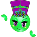 download Pharaoh Girl Smiley Emoticon clipart image with 90 hue color