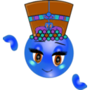 download Pharaoh Girl Smiley Emoticon clipart image with 180 hue color