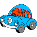 download Sleepy Vw Beetle clipart image with 135 hue color