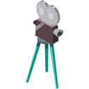 download Cartoon Movie Camera clipart image with 135 hue color