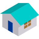 download Cm Isometric Home clipart image with 180 hue color