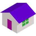 download Cm Isometric Home clipart image with 270 hue color