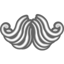 download Fancy Moustache clipart image with 90 hue color