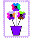 download Flowers Hearts clipart image with 270 hue color