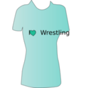 download Wrestling Shirt clipart image with 180 hue color