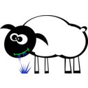download Grazing Sheep clipart image with 135 hue color