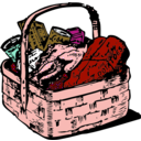 download Food Basket clipart image with 315 hue color