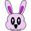 download Pink Rabbit clipart image with 315 hue color