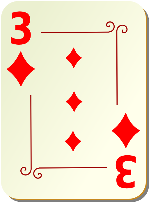 Ornamental Deck 3 Of Diamonds