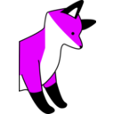 download Stupid Fox clipart image with 270 hue color