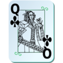 download Guyenne Deck Queen Of Clubs clipart image with 135 hue color