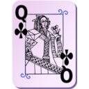 download Guyenne Deck Queen Of Clubs clipart image with 225 hue color