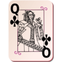 download Guyenne Deck Queen Of Clubs clipart image with 315 hue color