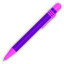 download Ballpoint Pen clipart image with 270 hue color