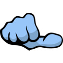 download Thumb clipart image with 180 hue color