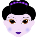 download Geisha Girl Anime clipart image with 270 hue color