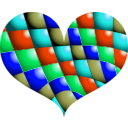 download Red Heart clipart image with 180 hue color