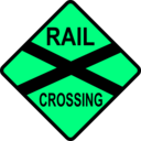 download Cautio Railway Crossing clipart image with 90 hue color