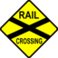 Cautio Railway Crossing