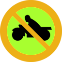 download No Motorbikes clipart image with 45 hue color