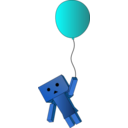 download Robot Balloon clipart image with 180 hue color