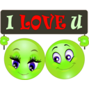 download Love You Couple Smiley Emoticon clipart image with 45 hue color