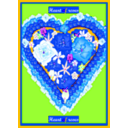 download Heart Of Roses clipart image with 225 hue color