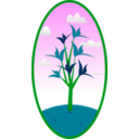 download Oval Tree Landscape clipart image with 90 hue color