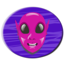 download Aliens Head clipart image with 225 hue color