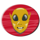 download Aliens Head clipart image with 315 hue color