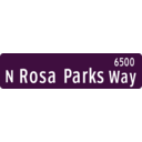 download Portland Oregon Street Name Sign N Rosa Parks Way clipart image with 180 hue color