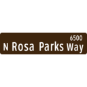 download Portland Oregon Street Name Sign N Rosa Parks Way clipart image with 270 hue color